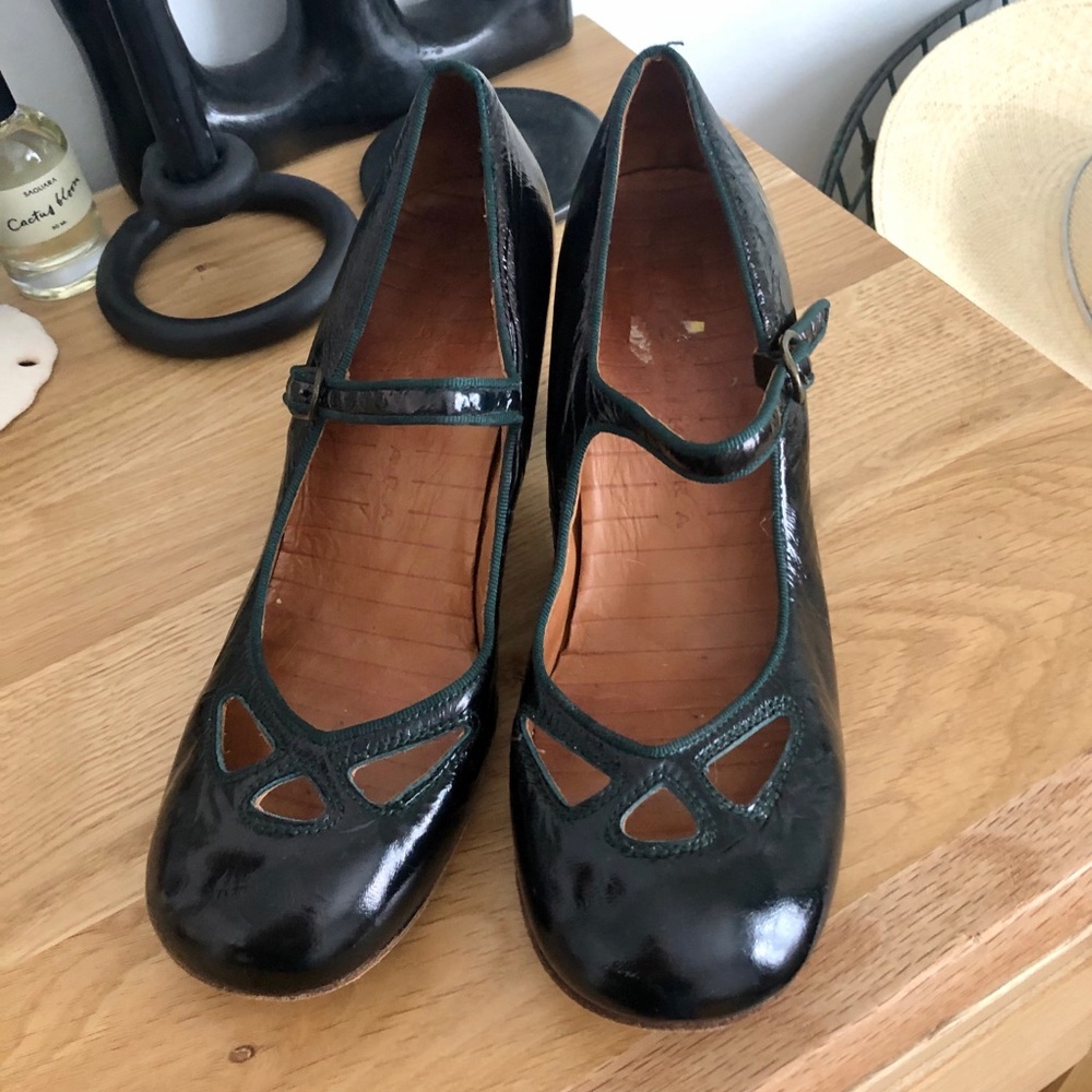 Chie Mihara Green Leather Mary Janes 39